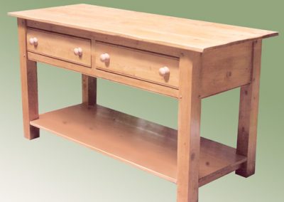 Wood Table with Drawer